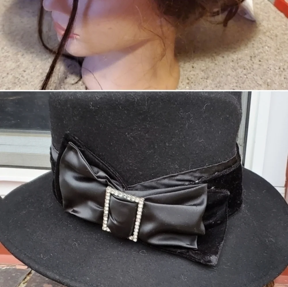 Vintage Rhinestone buckle Fair Weather wool hat - Picture 8 of 10